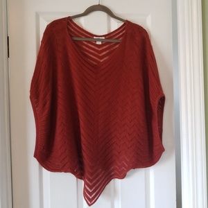 Knit poncho